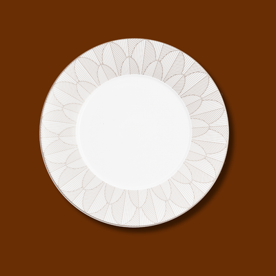MALMAISON IMPERIALE -PORCELAIN DINNER PLATE PLATINUM FINISH
