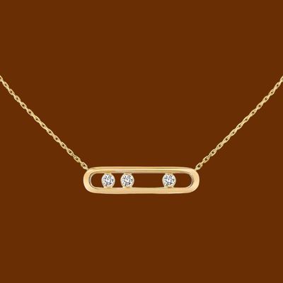 MOVE -DIAMOND NECKLACE YELLOW GOLD