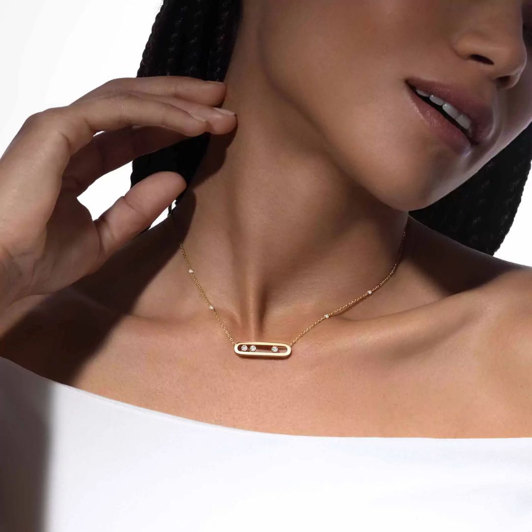 MOVE -DIAMOND NECKLACE YELLOW GOLD