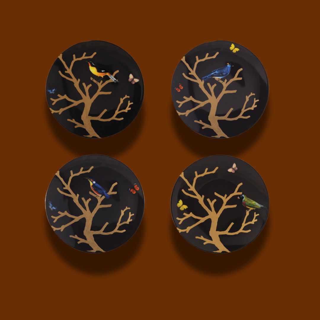 AUX OISEAUX -GIFT BOX SALAD PLATE SET 4