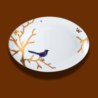AUX OISEAUX -OVAL PLATTER