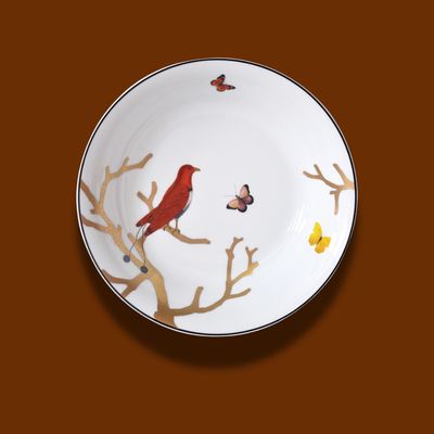 AUX OISEAUX -OPEN VEGETABLE BOWL 9.6&quot;