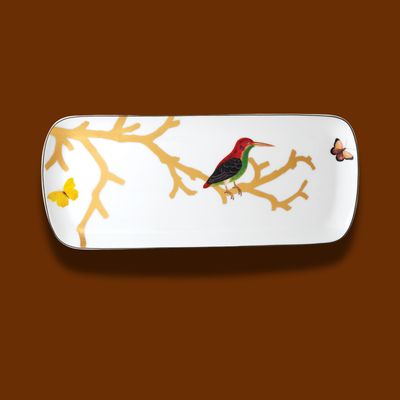 AUX OISEAUX -CAKE PLATTER RECTANGULAR