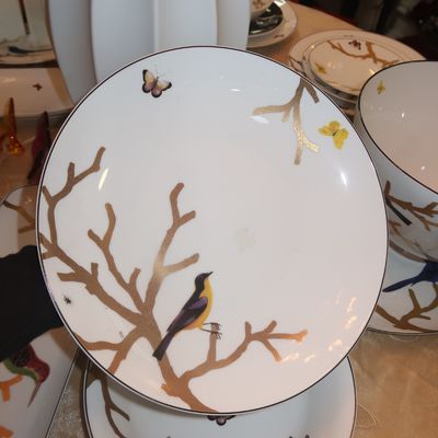 AUX OISEAUX -DEEP ROUND DISH