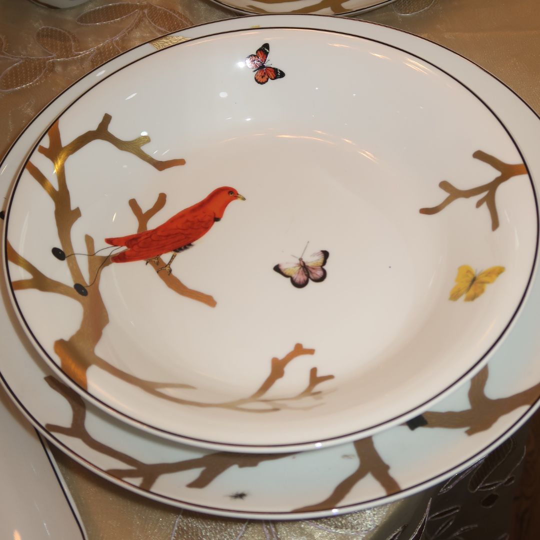 AUX OISEAUX -OPEN VEGETABLE BOWL 9.6&quot;