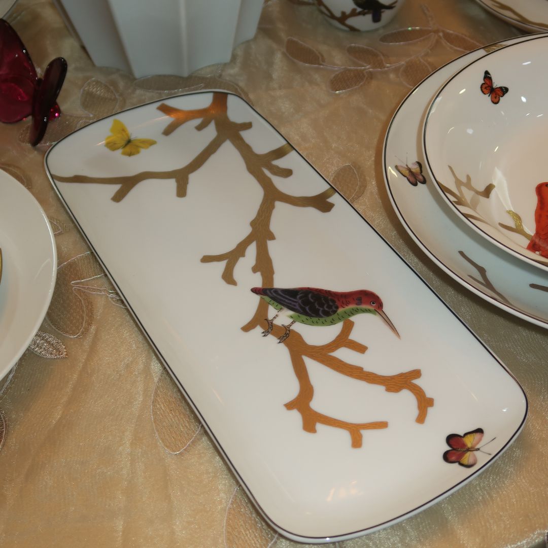 AUX OISEAUX -CAKE PLATTER RECTANGULAR