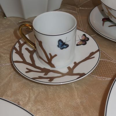 AUX OISEAUX -ESPRESSO CUP AND SAUCER