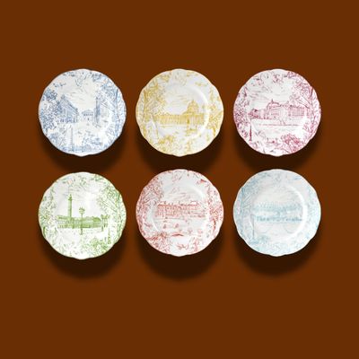 TOUT PARIS -ASSORTED SALAD PLATES SET