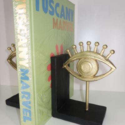 EYES BOOK HOLDER GOLD RESIN