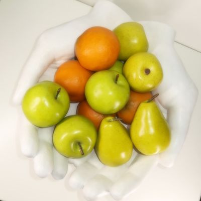 TWO HANDS RESIN WHITE