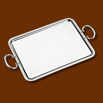 ALBI -SILVER PLATED RECTANGULAR TRAY WITH HANDLES