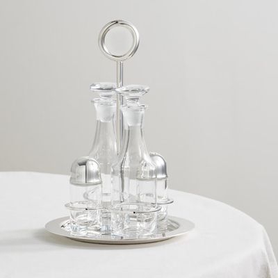 VERTIGO -SILVER PLATED SET WITH STAND