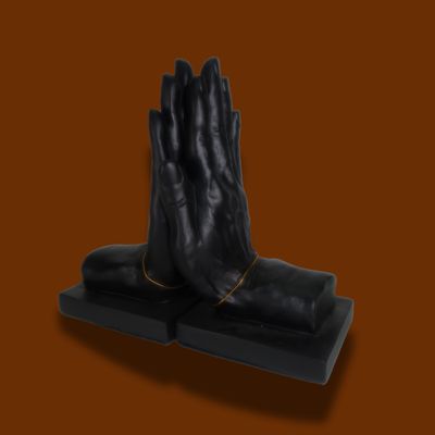 HANDS -BOOK HOLDER BLACK RESIN