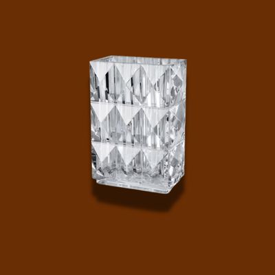 BACCARAT LOUXOR RECTANGULAR VASE CLEAR
