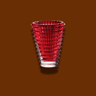 BACCARAT EYE OVAL VASE S RED