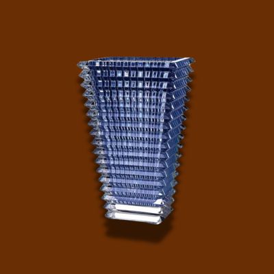 BACCARAT EYE RECTANGULAR VASE L BLUE