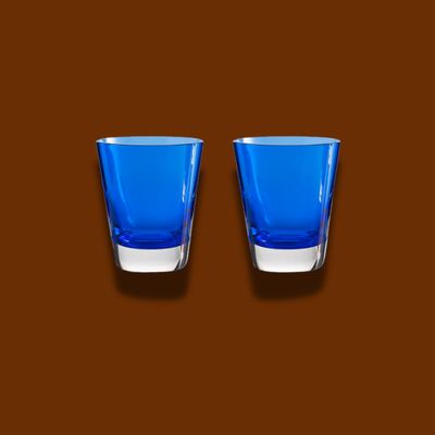 BACCARAT MOSAÏQUE TUMBLERS BLUE SET OF 2