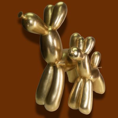 DOG BALLONS GOLD RESIN
