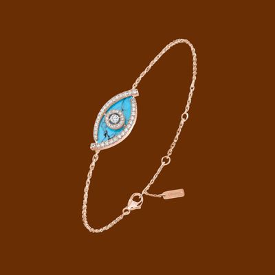 LUCKY EYE -TURQUOISE DIAMOND BRACELET