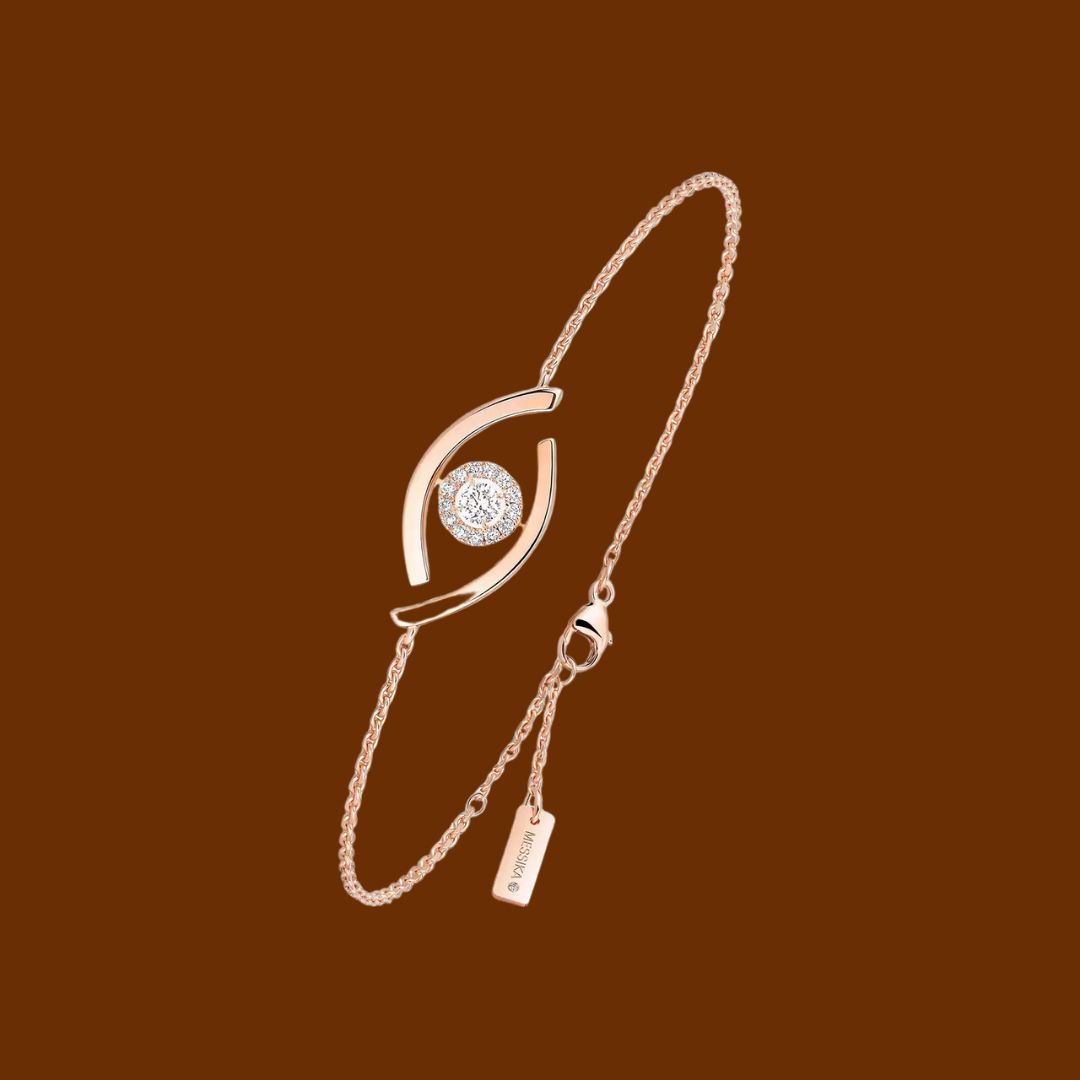 LUCKY EYE -DIAMOND BRACELET PINK GOLD