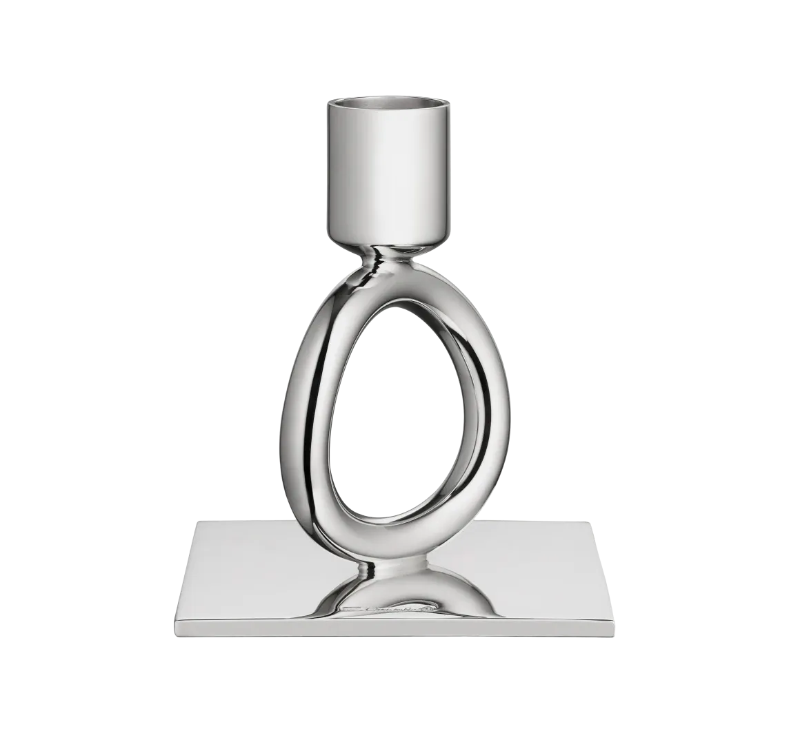 CHRISTOFLE VERTIGO S/P 1 RING CANDLESTICK HOLDER