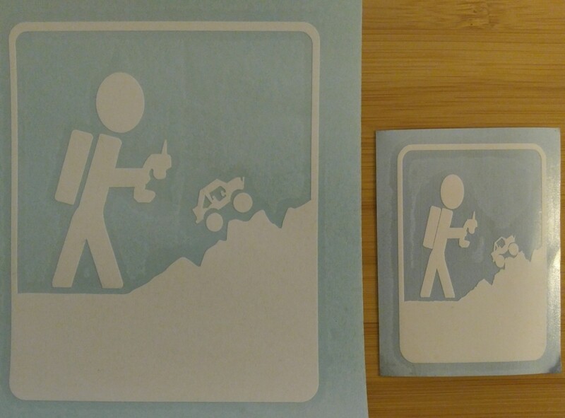 Small clear Vinyl sticker (white)