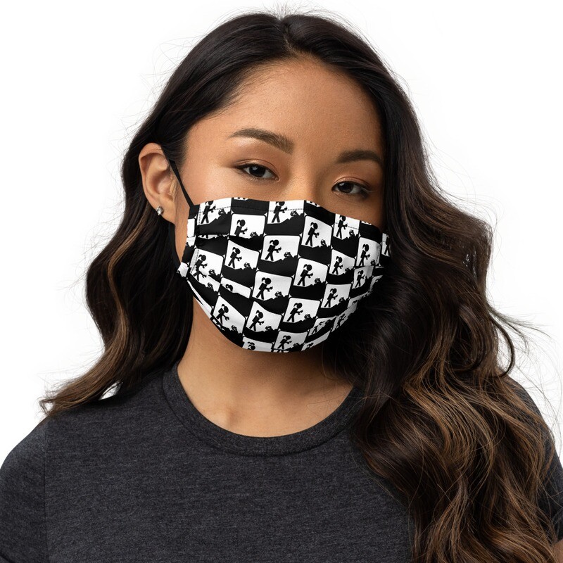 White Ponytail face mask