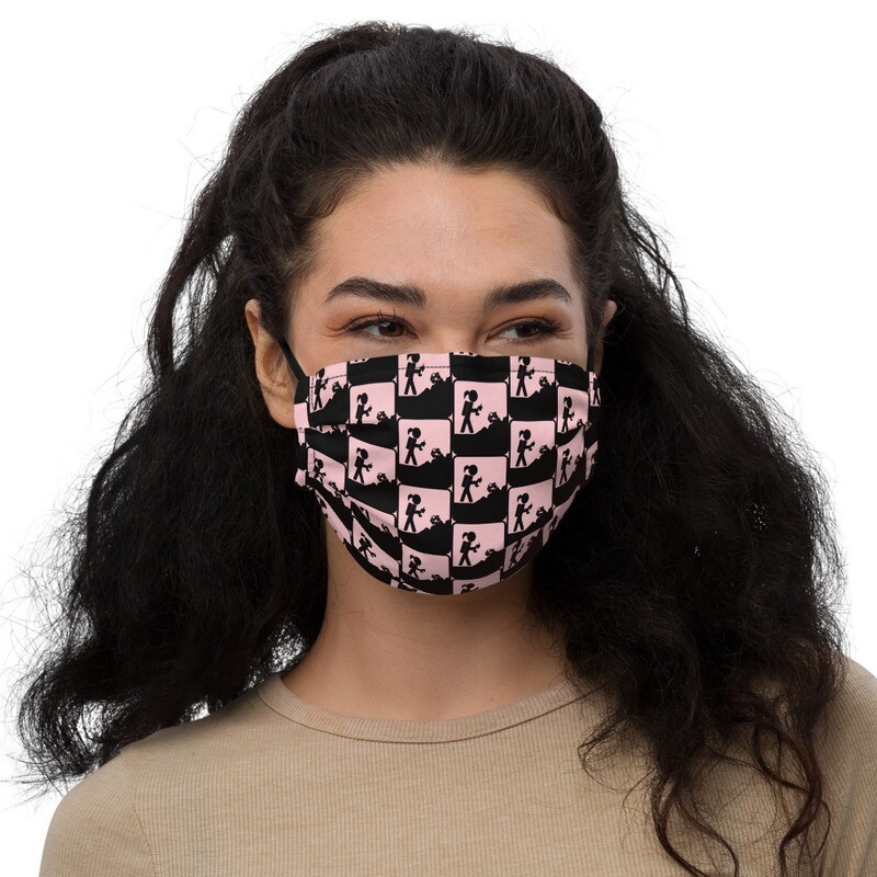 Pink Ponytail face mask