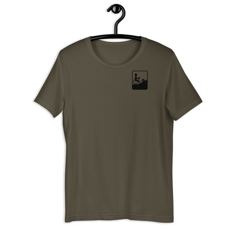 Wheeled T-Shirt front only black logo