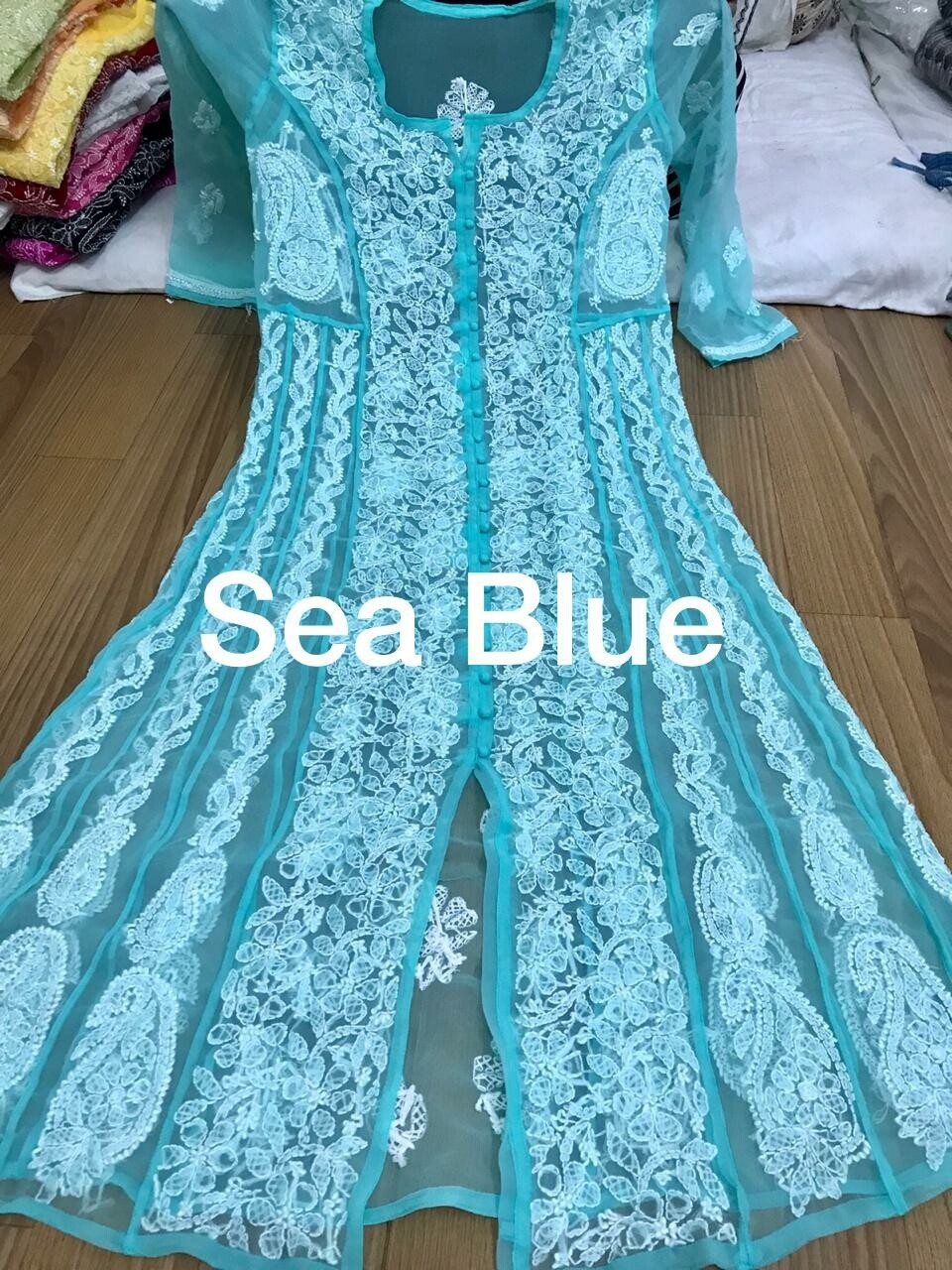Chikankari Georgette Lucknavi Kurta