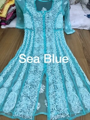 Chikankari Georgette Lucknavi Kurta