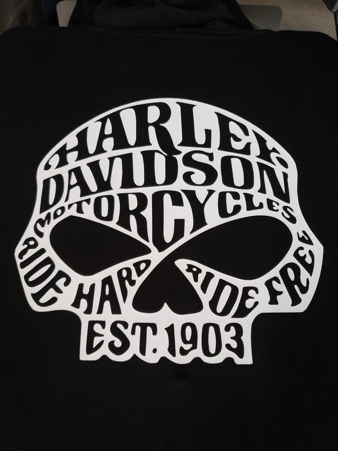Harley Davidson willy G skull t shirt
