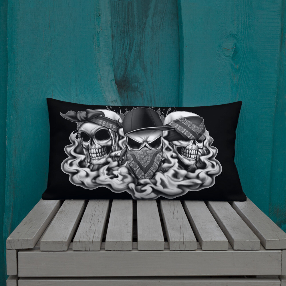 see no evil, hear no evil, speak no evil Premium Pillow, Size: 20×12