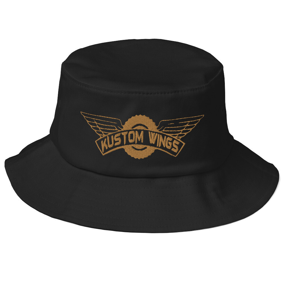 Kustom wings original Old School Bucket Hat, Color: Black