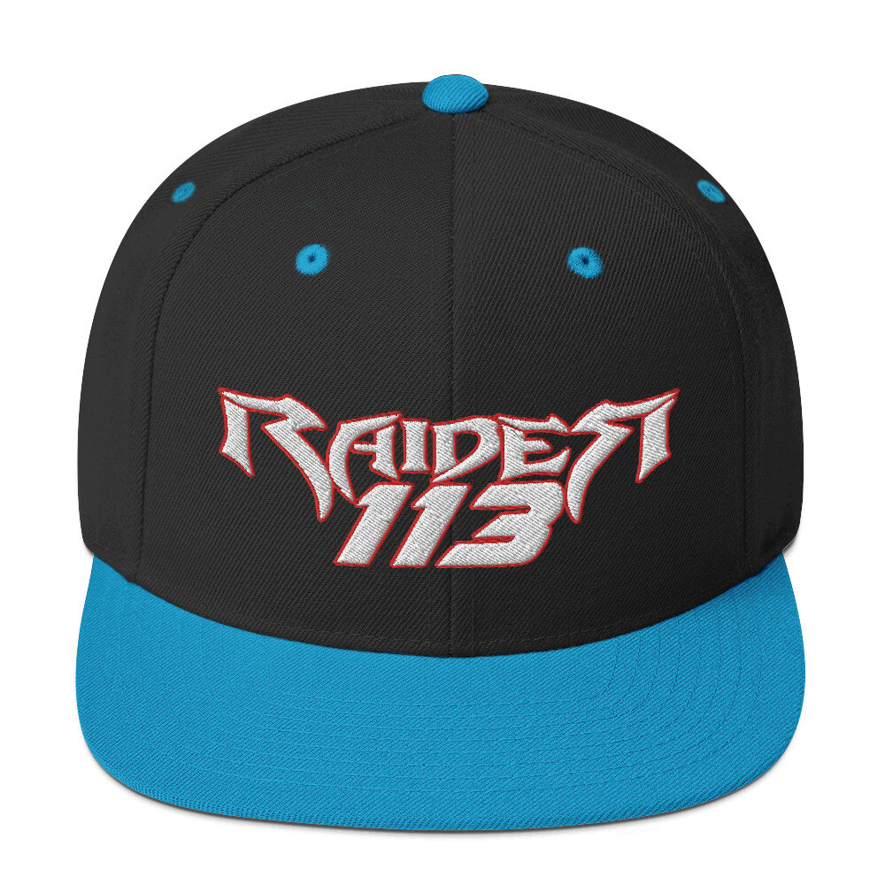 Raider 113 Snapback Hat, Color: Black/ Teal