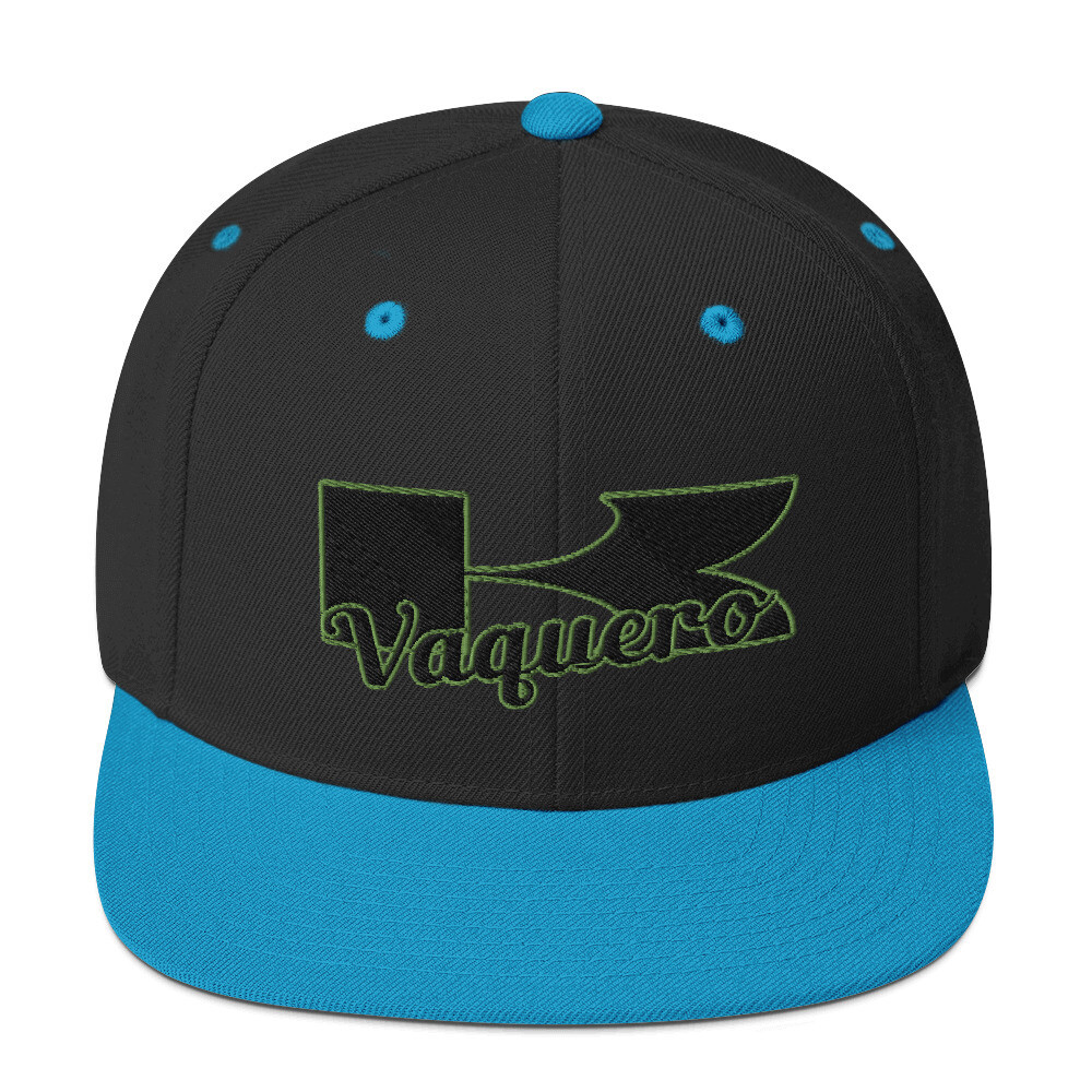 Kawasaki Vaquero Snapback Hat, Color: Black/ Teal