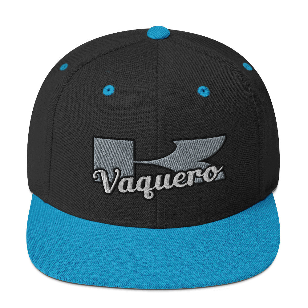 Vaquero Snapback Hat, Color: Black/ Teal
