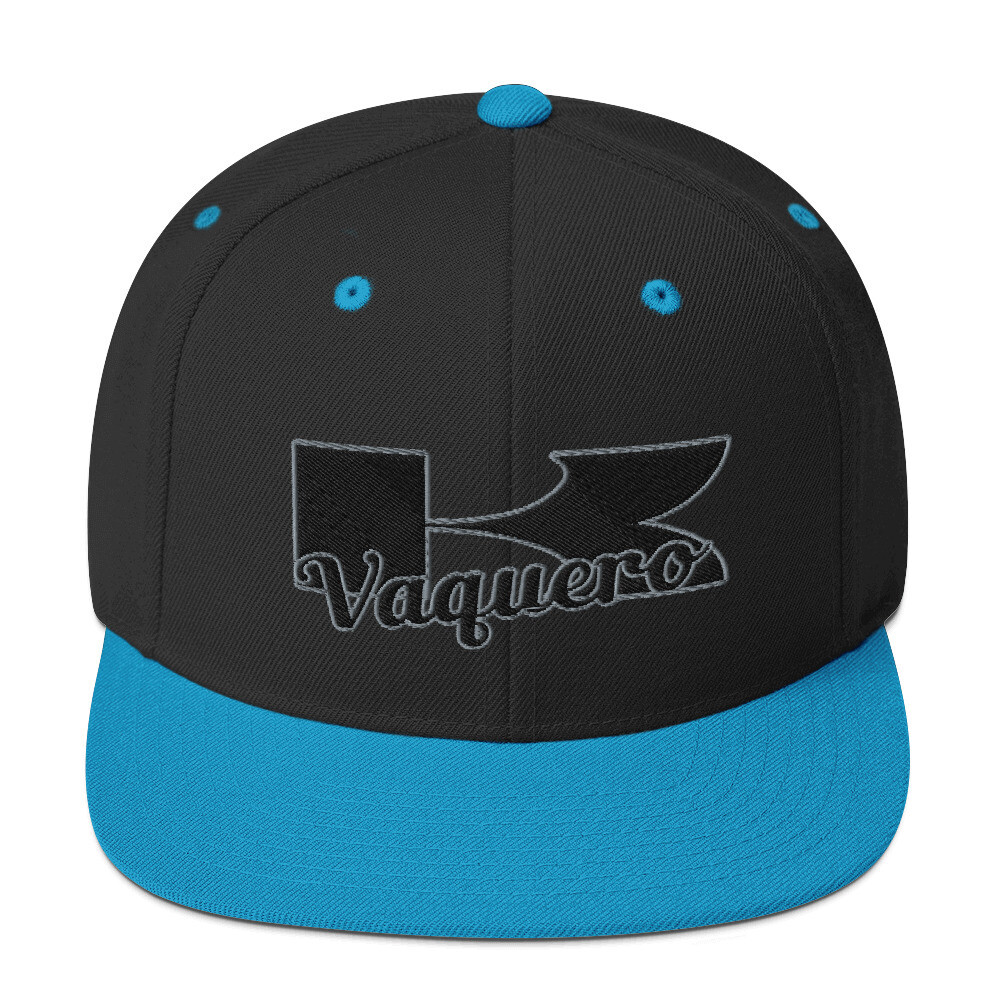Kawasaki Vaquero Snapback Hat, Color: Black/ Teal