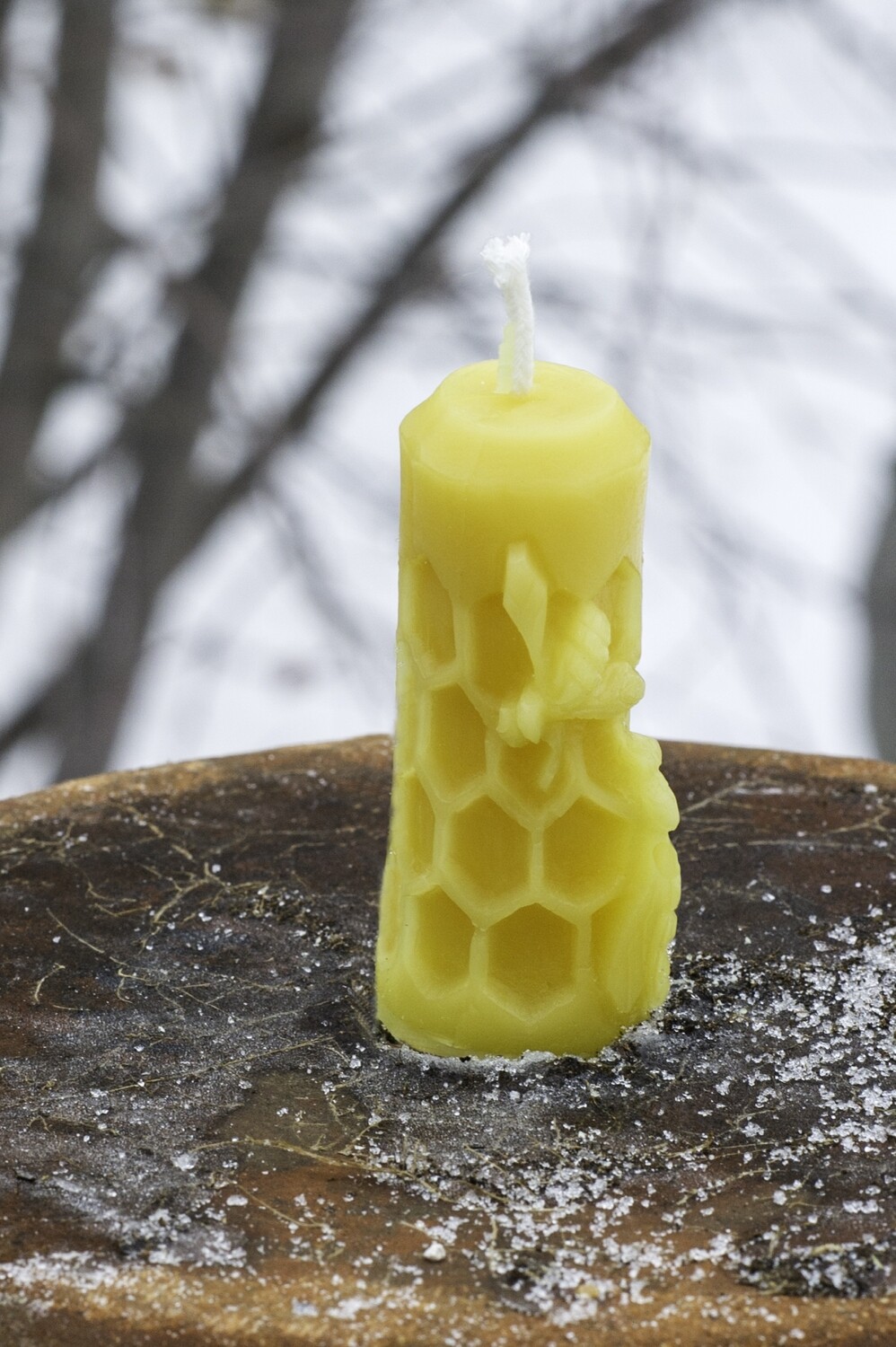 Candle: Bee On Comb small fancy votive