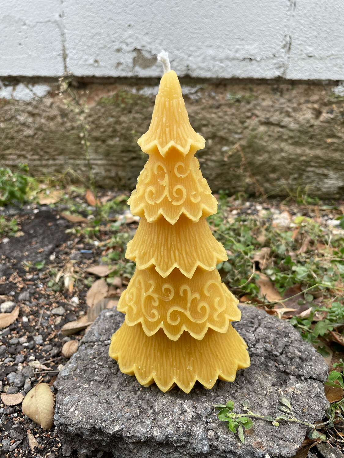 Candle: Tree with Swirls Lg - Pillar Style