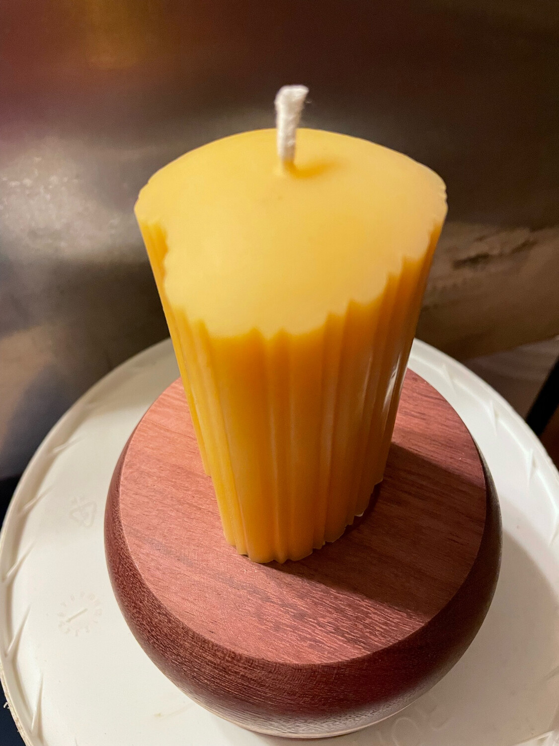 Candle: Fluted Heart Pillar