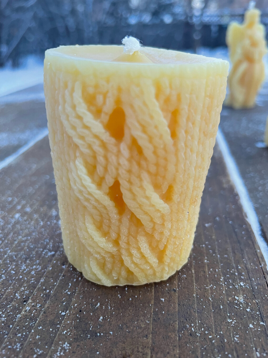Candle: Cable Knit Pillar