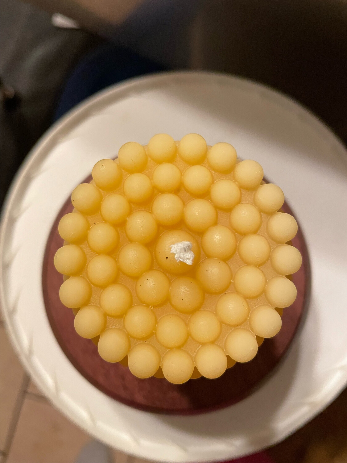 Candle: Bubble Dots Pillar -Med