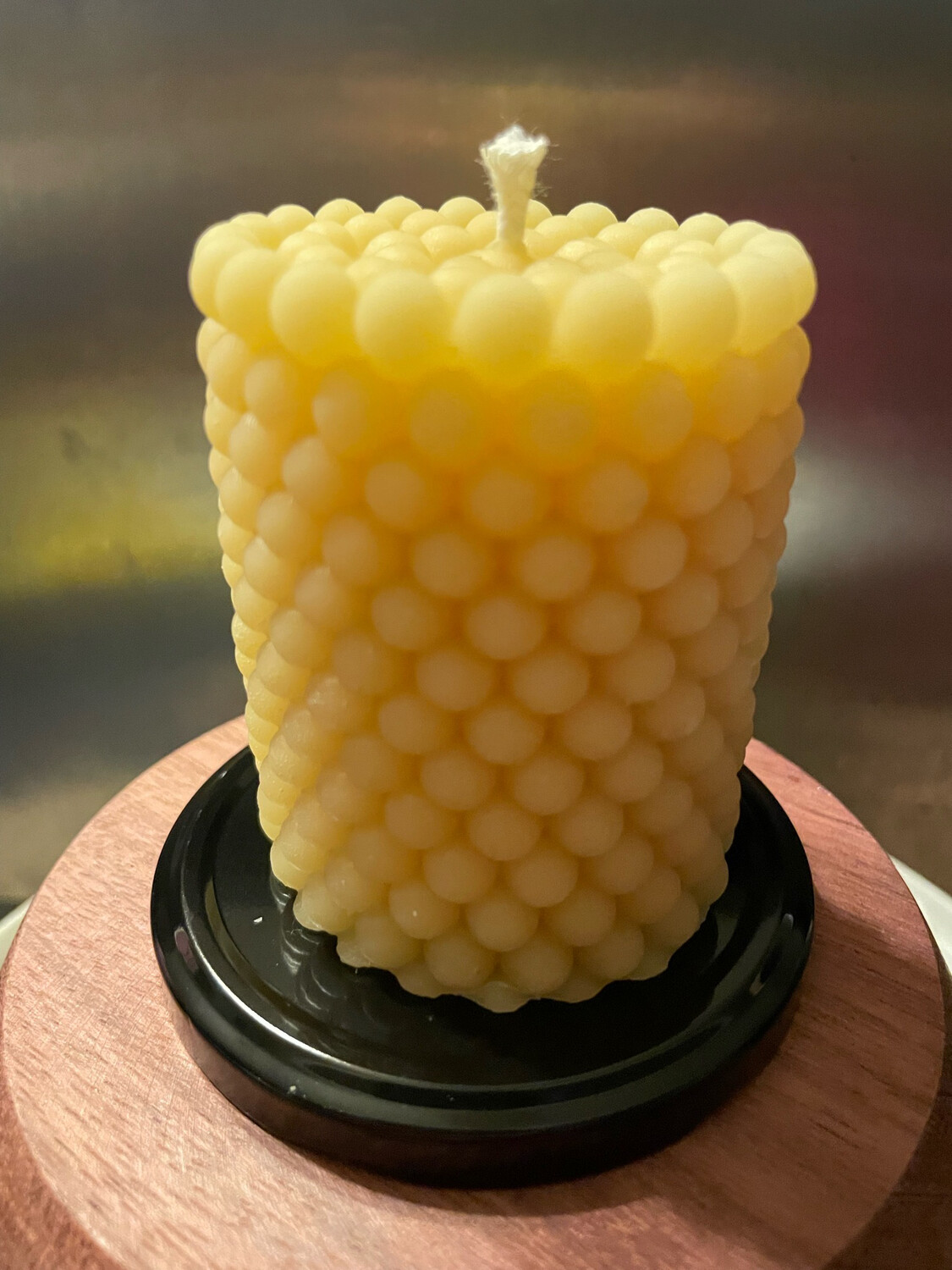 Candle: Bubble Dots Pillar -Med