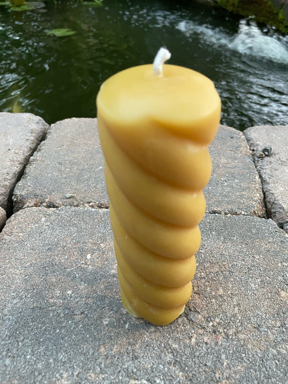 Candle: Spiral Twist 2.2”x7” Pillar Style