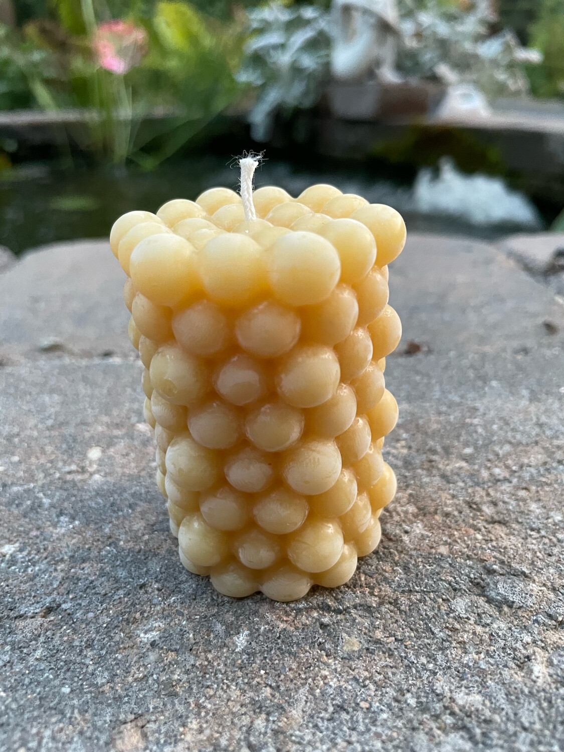 Candle: Bubble Dots Hex Pillar -Med
