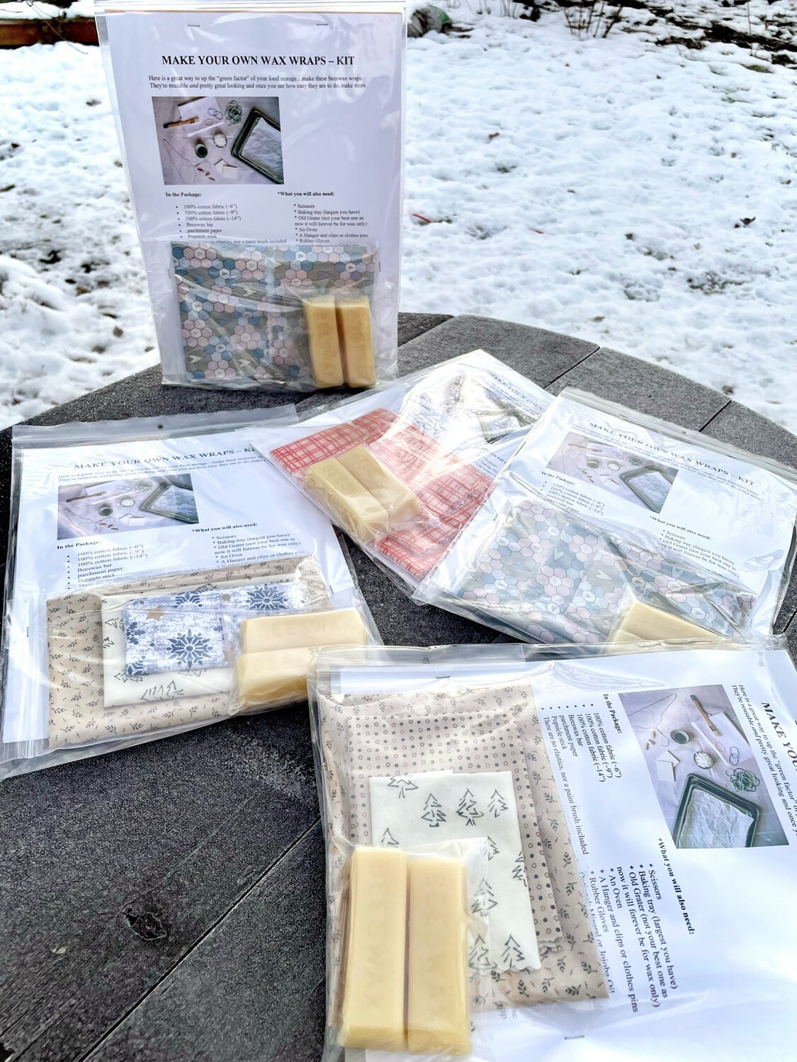BEESWAX DIY KIT to make 3 wraps