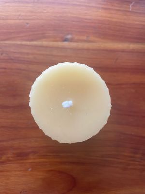 Candle: Pillar Med Tiny Hex Emboss 2.5"h x 1.75"Diam