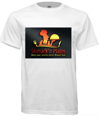 (WHITE) Shmack'n Plates T-shirt