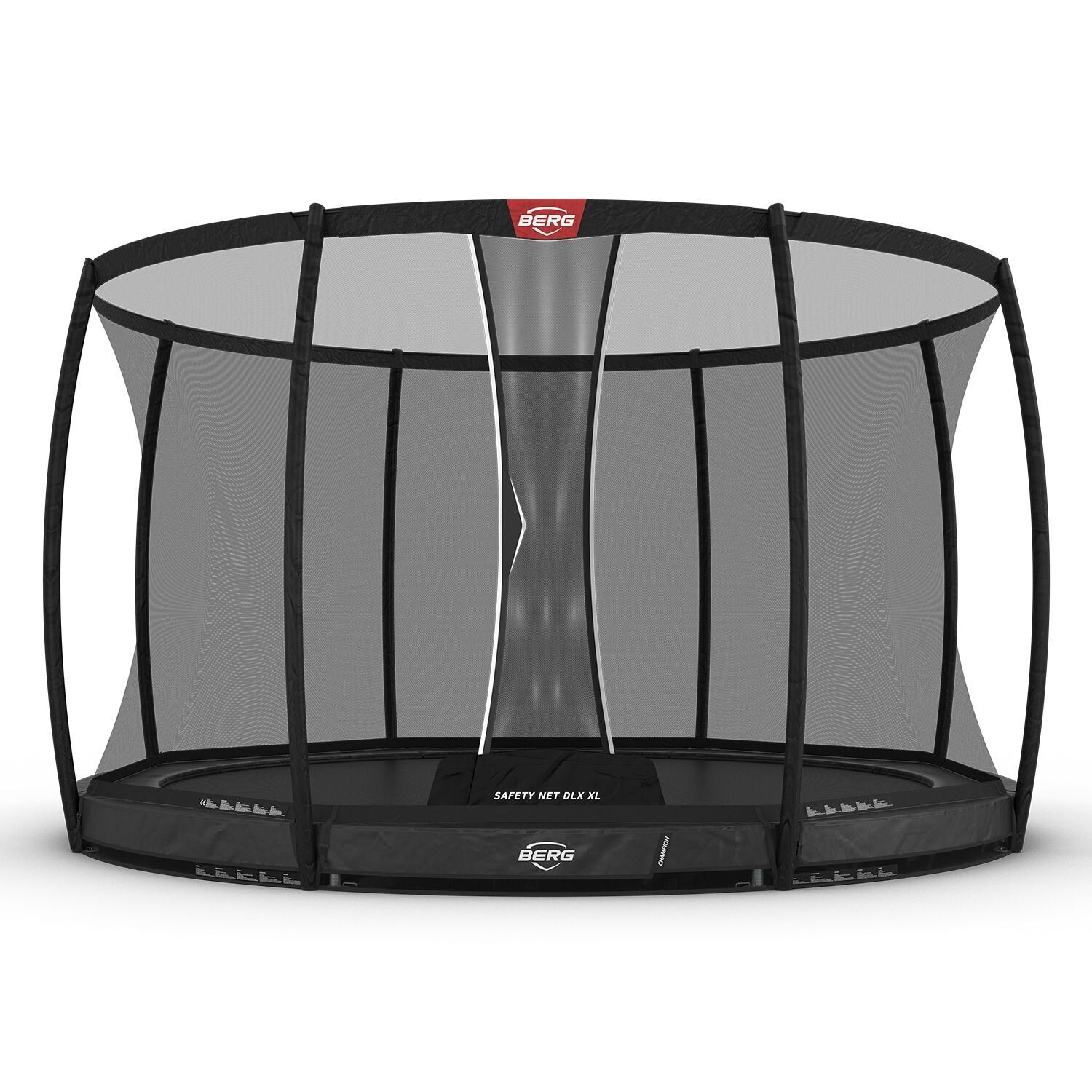 BERG Champion InGround 430 + Safety Net Deluxe XL, Size: 430/14ft, Color: Grey